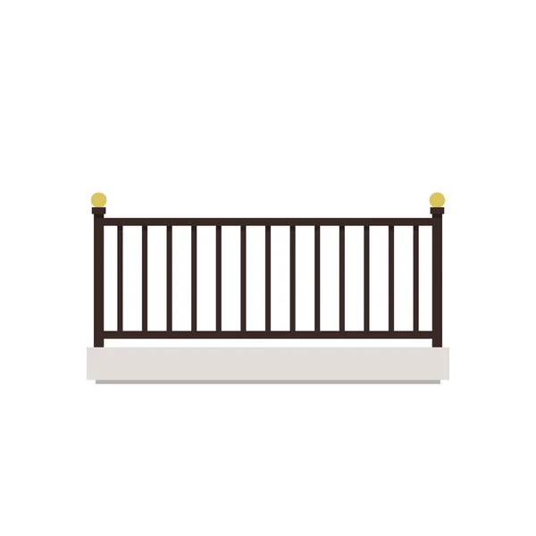 Balcony Cartoon Vector Railing Vector Fence Vector — Vettoriale Stock