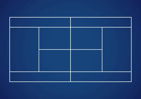 顶视图的网球场 — 图库矢量图片