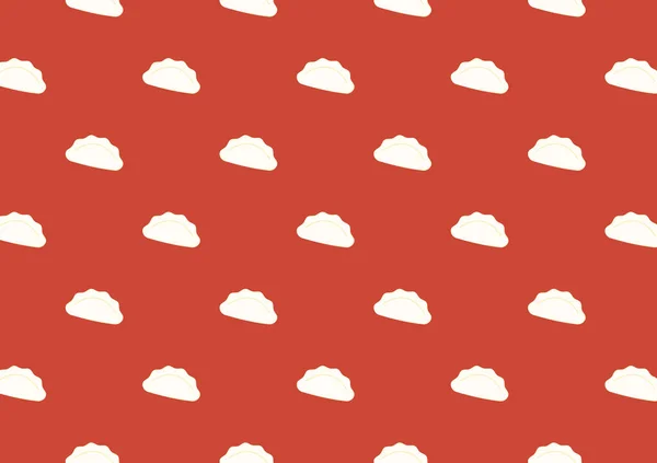 Dumplings Food Line Icons Vector Pattern Gyoza Pattern Wallpaper — Stock vektor