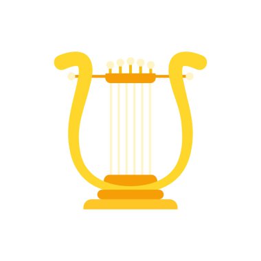 Harp vector on white background. harp icon. music instrument symbol. sound musical harp.