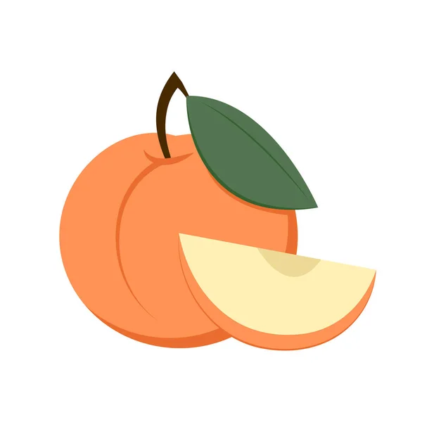 Peach Vector Peach Logo Design Peach White Background — ストックベクタ