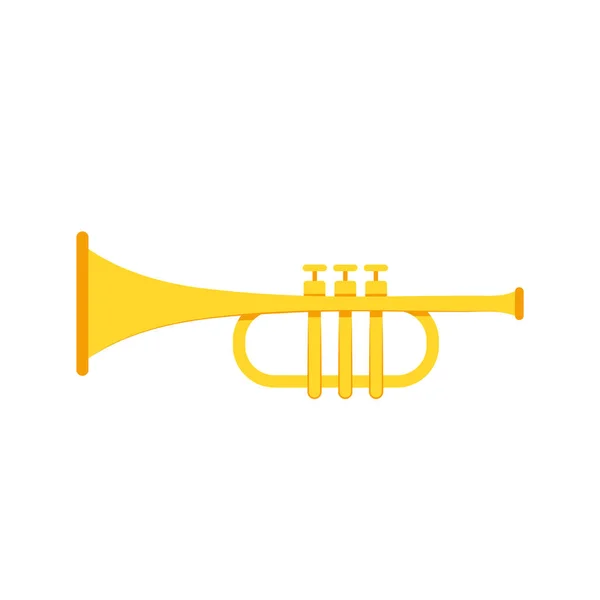 Trumpetový Vektor Trumpeta Bílém Pozadí — Stockový vektor