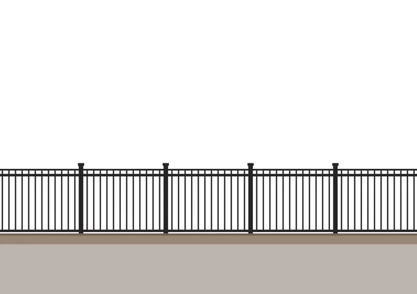 Vecteur Garde Corps Balustrade Sur Fond Blanc Papier Peint Espace — Image vectorielle