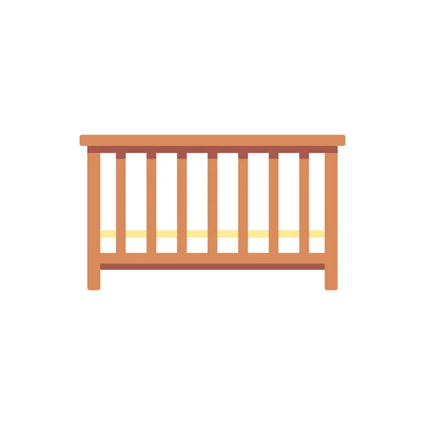 Dětský Kreslený Vektor Vektor Baby Bed — Stockový vektor