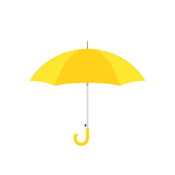 Şemsiye Karikatür Vektörü Beyaz Arkaplanda Sarı Şemsiye — Stok Vektör