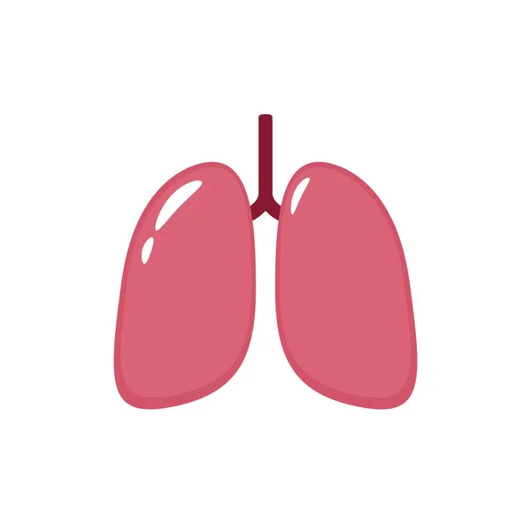 Lungs Icon Vector Lungs Human Internal Organ Illustration Human Lungs — Stock vektor
