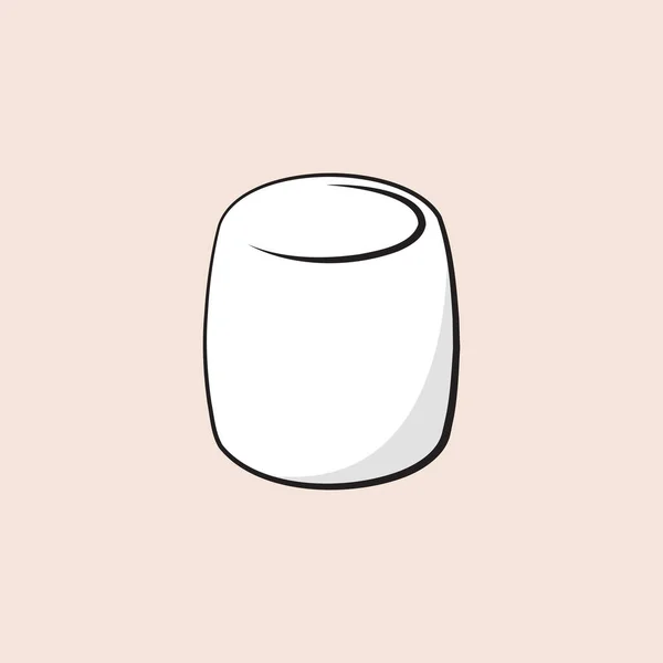 Marshmallow Vecteur Dessin Animé Conception Logo Guimauve Icône Guimauve — Image vectorielle