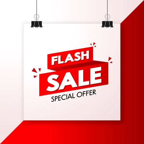 Σχεδιασμός Banner Flash Πώλησης Διαφημιστική Αφίσα Διαφημιστικό Flash Sale Για — Διανυσματικό Αρχείο