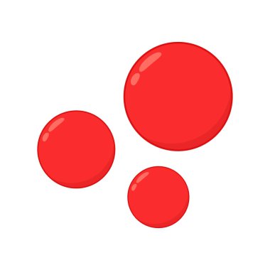 Kırmızı kan hücresi çizgi film vektörü. Beyaz arkaplanda kırmızı kan hücresi.