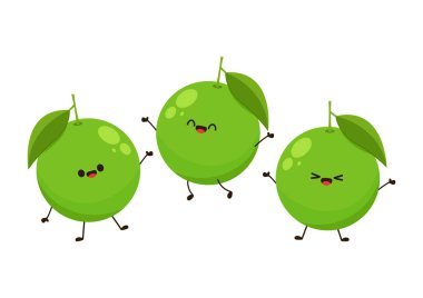 Beyaz arka planda izole edilmiş portakal meyvesi. Turuncu çizgi film vektörü.