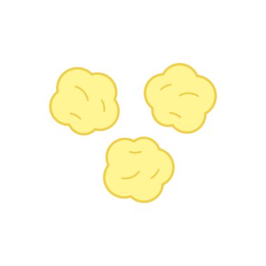 Beyaz arka planda patlamış mısır vektörü. Patlamış mısır seti.