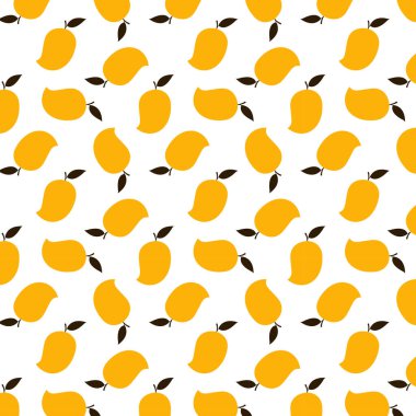 Mango desenli duvar kağıdı. Mango sembolü vektörü. Tayland meyvesi.
