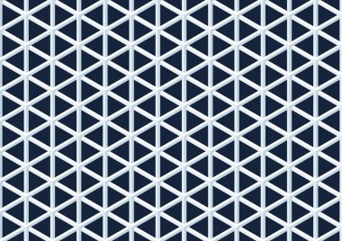 Geometrik küp deseni. Çizgileri, eşkenar dörtgenleri ve kusursuz vektör arkaplanı olan soyut geometrik desen. Mavi-siyah-beyaz dokusu.