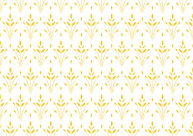 Lüks buğday deseni. Soyut buğday vektör arkaplanı. Geometrik damaske dokusu.