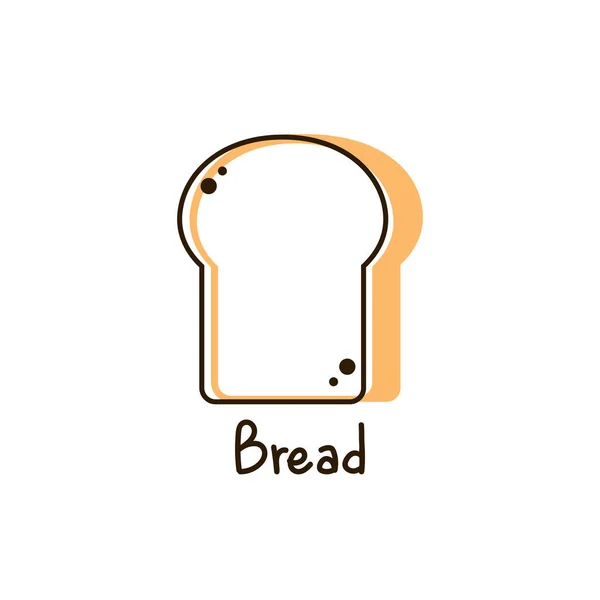 Логотип Тосту Вектор Хліба Символ Хліба Шпалери Вільний Простір Тексту — стоковий вектор