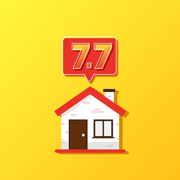 House Sale Cartoon Vector House Sign Foreground Information Vector Illustration — 스톡 벡터