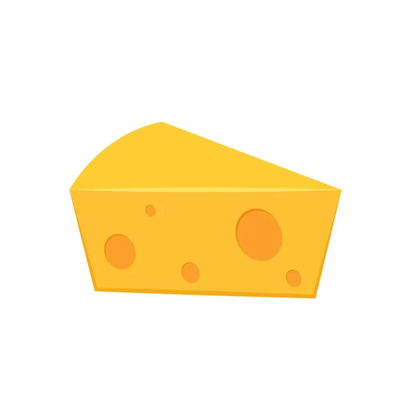 Cheese Cartoon Cheese Vector Isolated White Background — Διανυσματικό Αρχείο