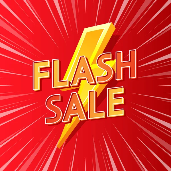 Flash Sale Banner Design Blitzverkauf Plakat Flash Sale Promo Für — Stockvektor
