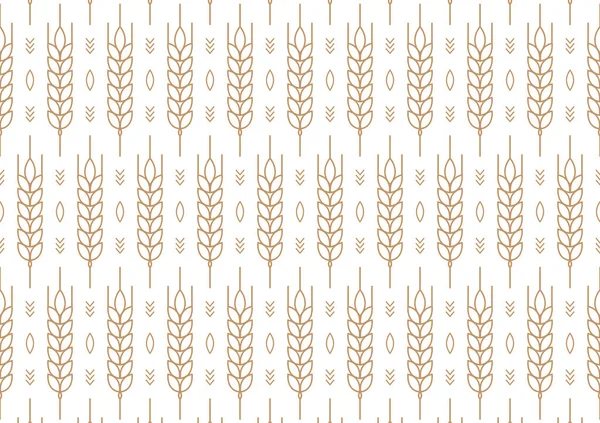 Buğday Desenli Duvar Kağıdı Yulaf Sembolü Metin Için Boş Alan — Stok Vektör