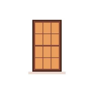 Pencere vektörü. Beyaz arkaplandaki pencere. Cam pencere.