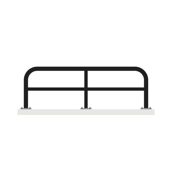 Railing Vector Railing White Background Road Fence — Image vectorielle