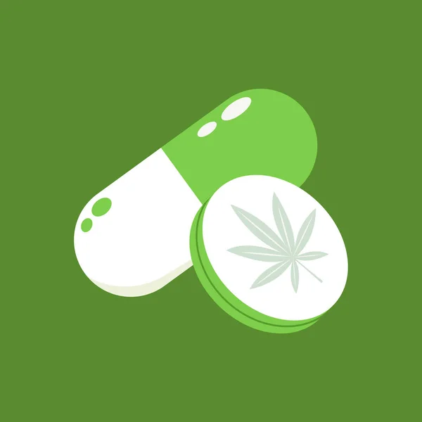 Medical Cannabis Marijuana Mariuhana Leaf Symbol Marijuana Hemp Icon Cannabis — Archivo Imágenes Vectoriales