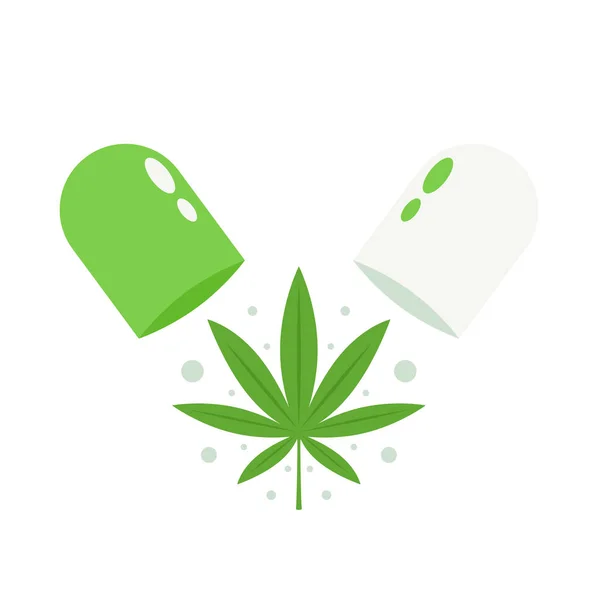 Medical Cannabis Marijuana Mariuhana Leaf Symbol Marijuana Hemp Icon Cannabis — Archivo Imágenes Vectoriales