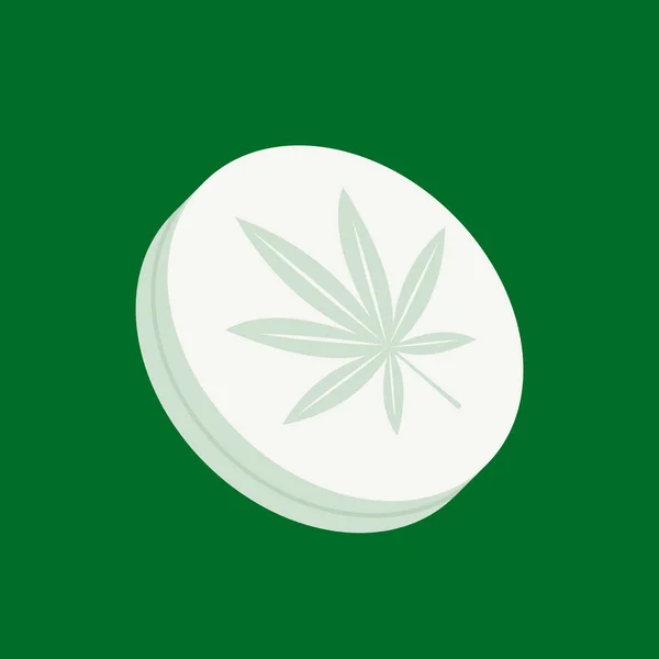 Medical Cannabis Marijuana Mariuhana Leaf Symbol Marijuana Hemp Icon Cannabis — Stockvektor