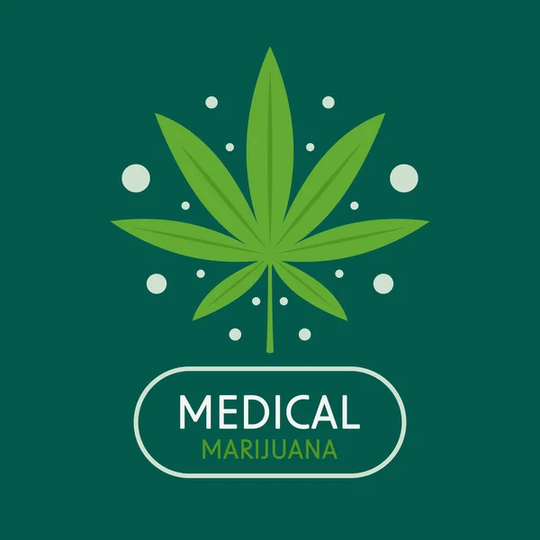 Cannabis Medicinal Marihuana Mariuhana Símbolo Hoja Marihuana Cáñamo Icono Cannabis — Archivo Imágenes Vectoriales