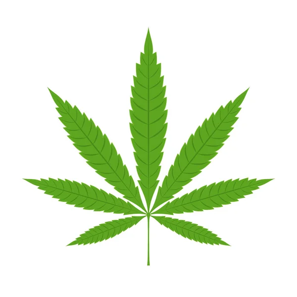 Cannabis Leaf Mariuhana Leaf Symbol Marijuana Hemp Icon Cannabis Medical — 图库矢量图片
