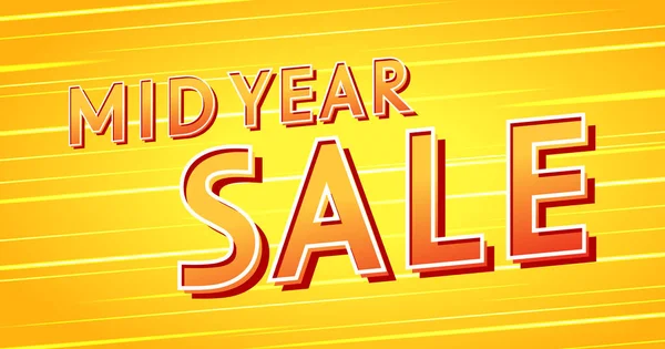 Mid Year Sale Stamp Tag Label Sale Poster — Stock vektor