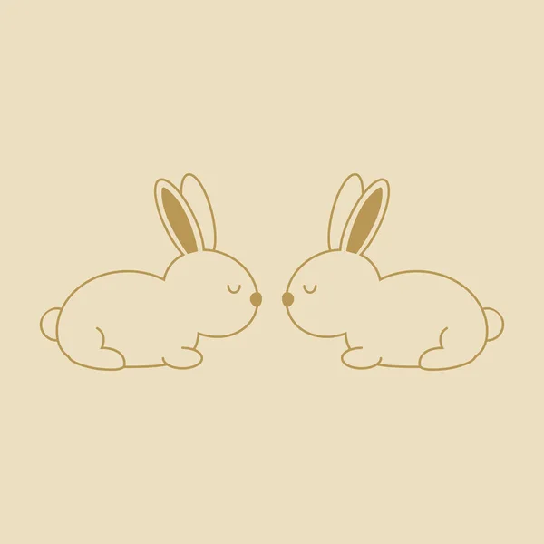 Happy Chinese New Year Greeting Card 2023 Cute Rabbit Animal — Stockový vektor