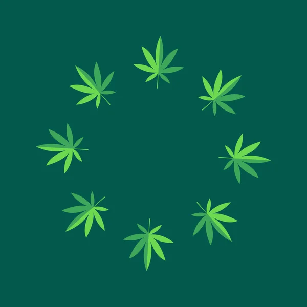 Cannabis Leaf Mariuhana Leaf Symbol Marijuana Hemp Icon Cannabis Medical — Stock vektor