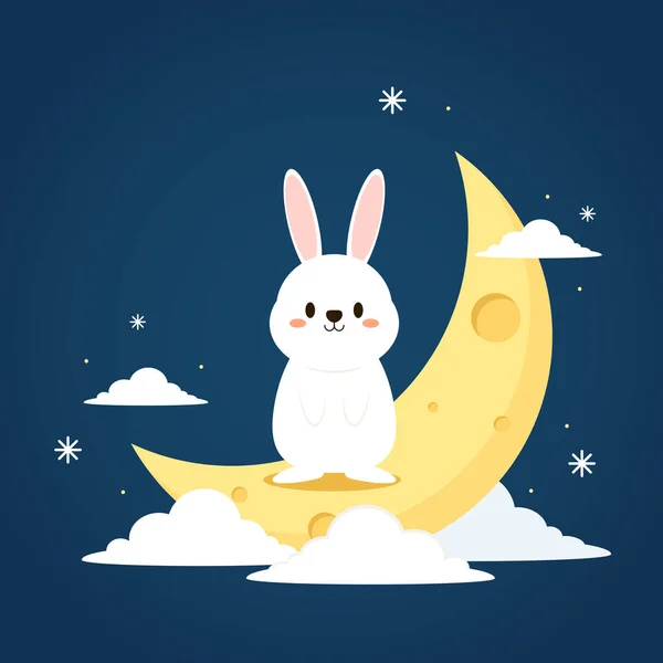 Happy Chinese New Year Greeting Card 2023 Cute Rabbit Animal — 图库矢量图片