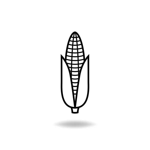 Icono Maíz Sobre Fondo Blanco Diseño Del Logotipo Del Maíz — Archivo Imágenes Vectoriales