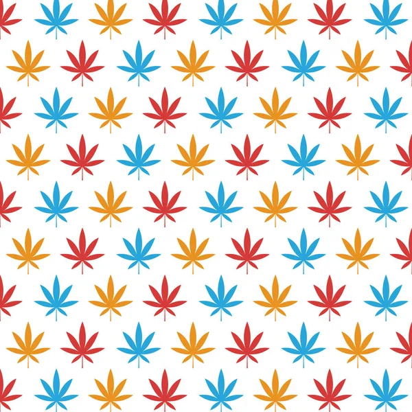 Cannabis Marijuana Pattern Mariuhana Leaf Symbol Mariuhana Pattern Background — Stock vektor