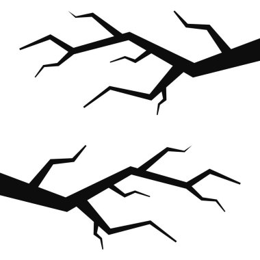 Cadılar Bayramı ağacı. Vektörden Ölü Şube. Cadılar Bayramı ağacı elle çizilmiş. Beyaz arkaplanda siyah bitki.