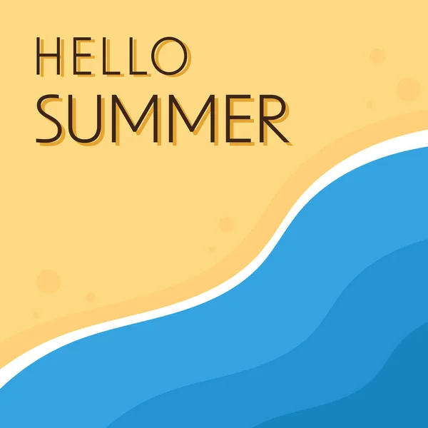 Hello Summer Sale Storie Summer Social Post Beach Summer Poster — Archivo Imágenes Vectoriales