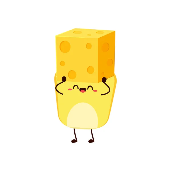 Corn Cheese Vector Corn Cheese Character Design Corn White Background — 스톡 벡터