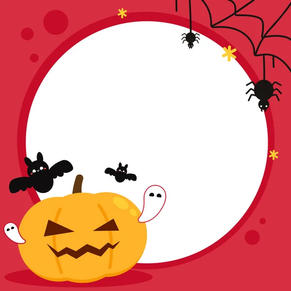 Halloween Frame Abstract Halloween Greeting Card Template Free Text Space — Archivo Imágenes Vectoriales