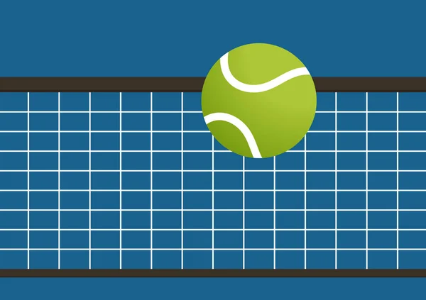 Tennisbal Vector Tennisbal Het Veld Behang Vrije Ruimte Voor Tekst — Stockvector
