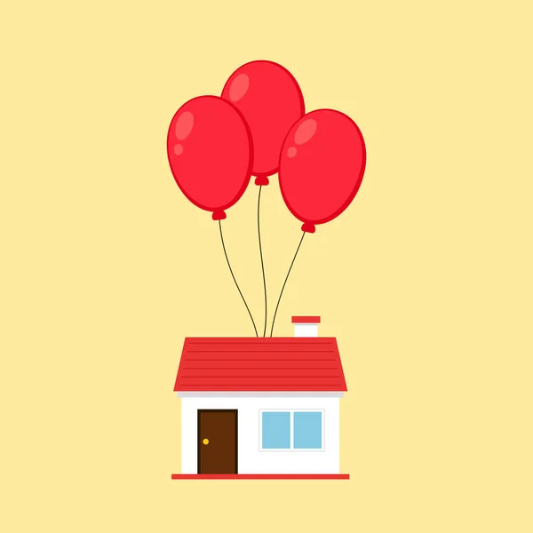 Balloon Home Vector Free Space Text Wallpaper Background Business Vector — Wektor stockowy