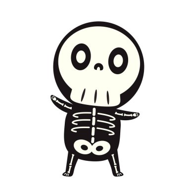 Şirin cadılar bayramı iskelet çizgi filmi. Cadılar Bayramı 'nda iskelet. Cadılar Bayramı karakteri çizgi filmi.