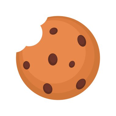 Kurabiye logosu tasarımı. Beyaz arkaplanda çerez vektörü.