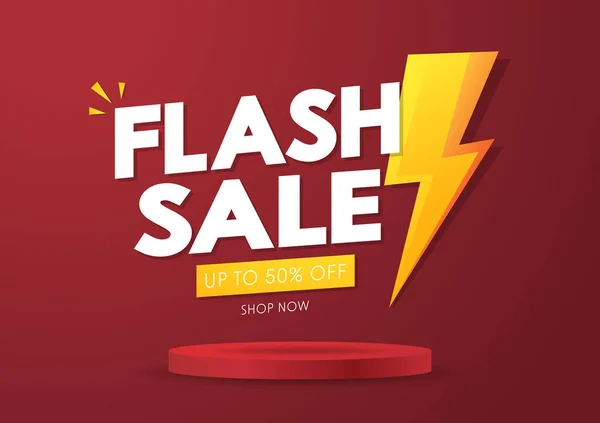 Flash Sale Banner Design Flash Sale Poster — Stok Vektör