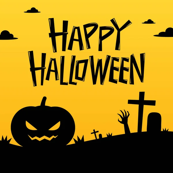 Halloween Pozdrowienia Projekt Wektor Ilustracji Plakat Imprezowy Halloween — Wektor stockowy