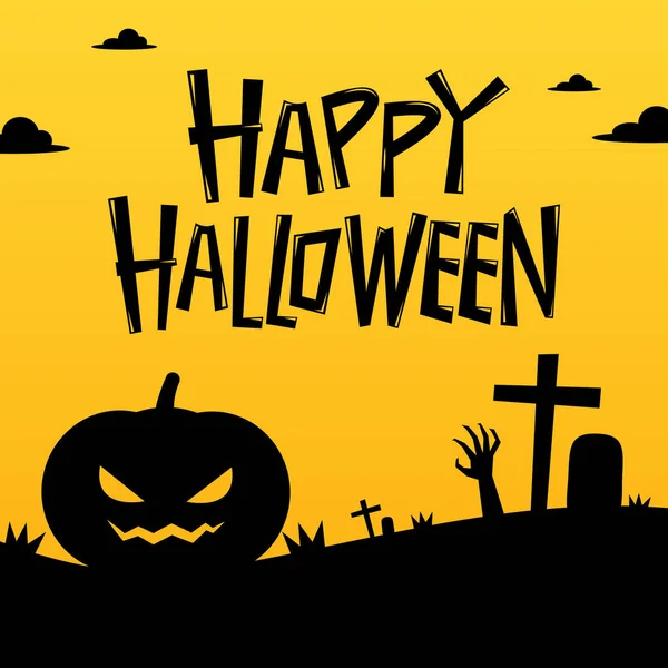 Halloween Greeting Design Vector Illustration Party Halloween Poster — 图库矢量图片