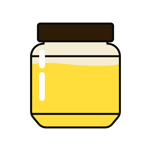 Honey Jar Cartoon Vector Free Space Text Wallpaper — Stock Vector