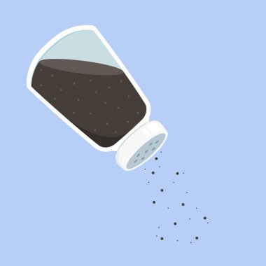 Vektör Biber Sallayan Mutfak ikonu. Biber şişesi karıştırıcı vektörü.