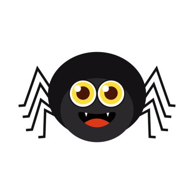 Cadılar Günü 'nde Örümcek. Komik örümcek çizgi film tasarımı